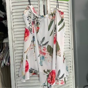 Off shoulder floral blouse